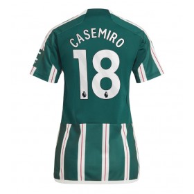 Damen Fußballbekleidung Manchester United Casemiro #18 Auswärtstrikot 2023-24 Kurzarm